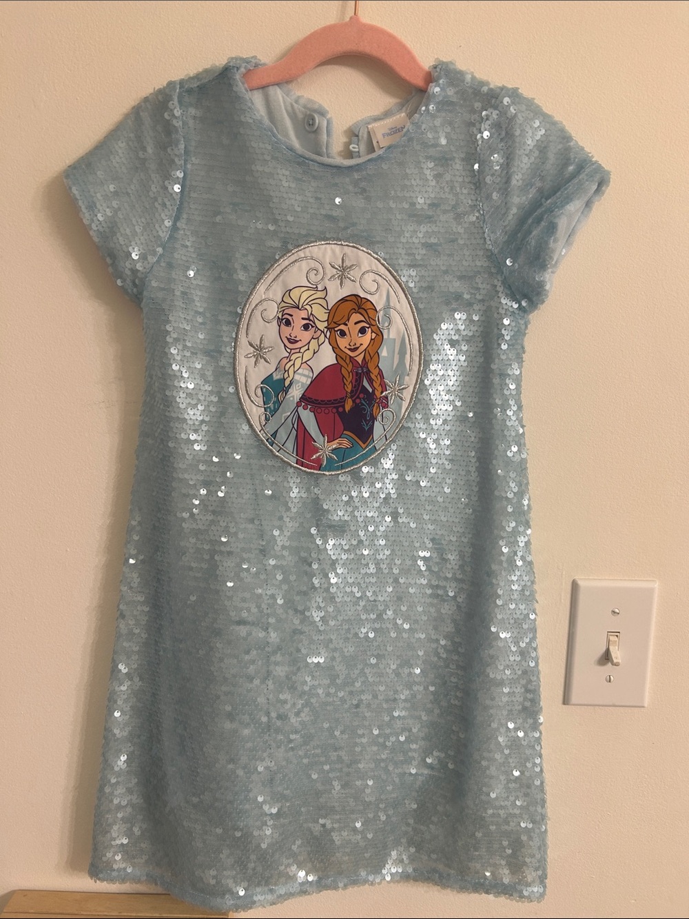 Disney Light Blue Sequin Frozen Character Dress